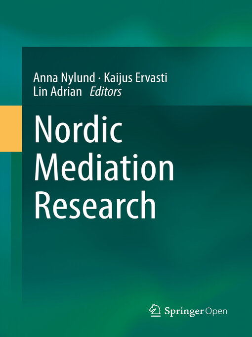 Title details for Nordic Mediation Research by Anna Nylund - Available